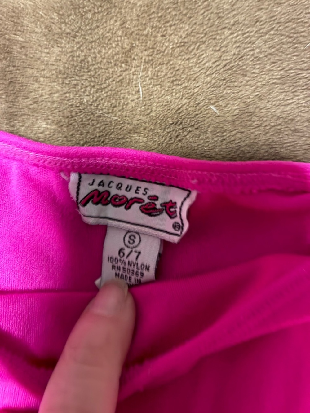 2 Pink Dance Leotards - Bright & Hot Pink girls size 6/7 - Picture 3 of 4